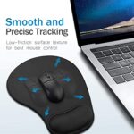 Mouse Pad with Gel Wrist Support - Black