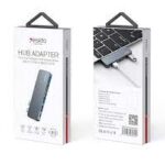 YESIDO HB10 Dual Type-C Hub Splitter 6-in-1 USB3.0 TF/Memord Card Reader PD Adapter