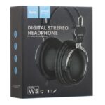 Wired headphones “W5” with mic adjustable head beam - BLACK